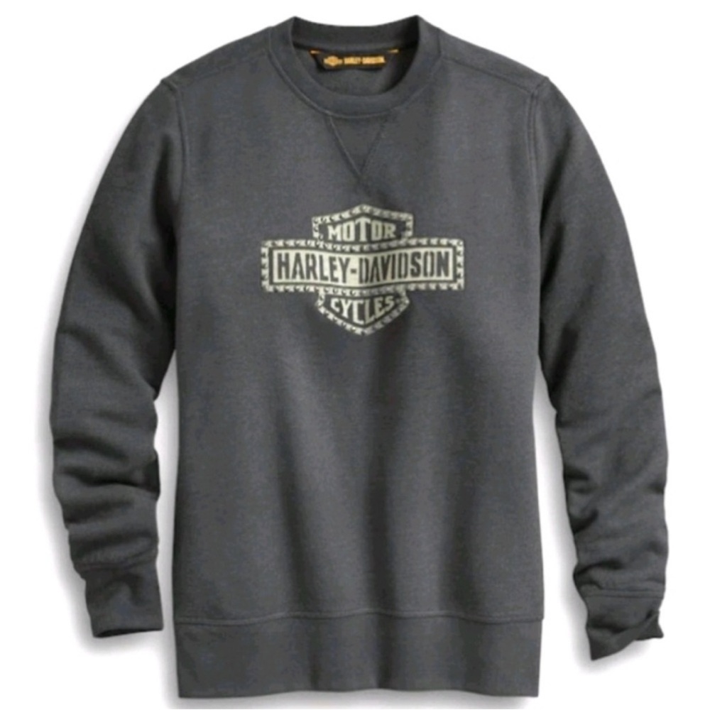 Gray Harley Davidson Crew Neck Sweater Size Small